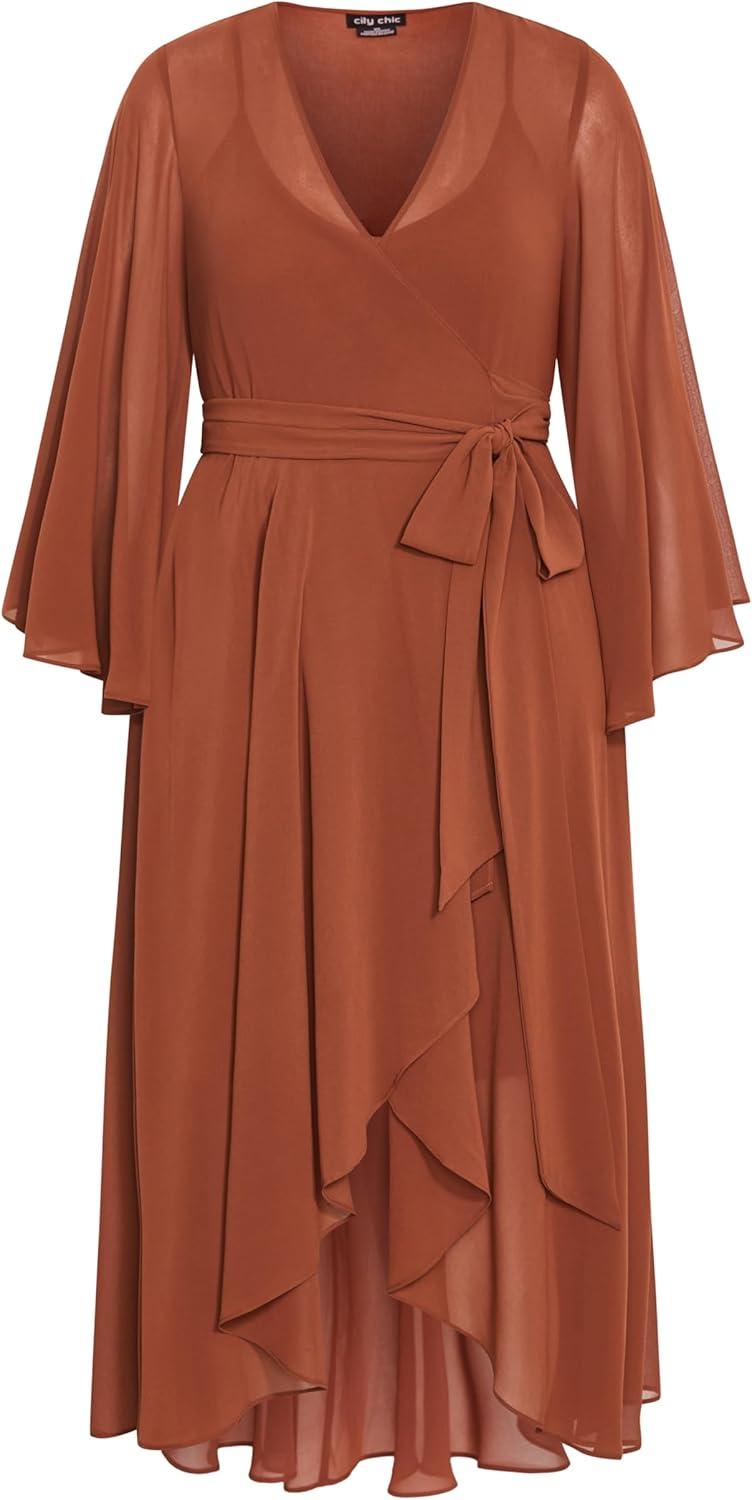 image:imageCity Chic Womens Plus Size Dress Fleetwood MaxiGinger