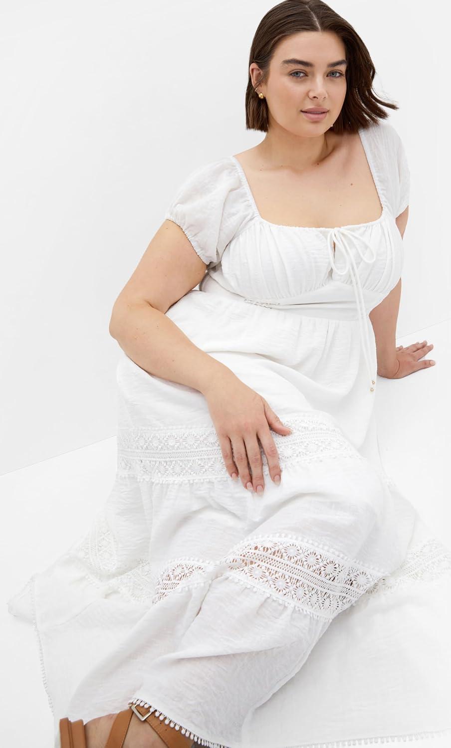 image:imageCity Chic Womens Plus Size Dress HavenIvory