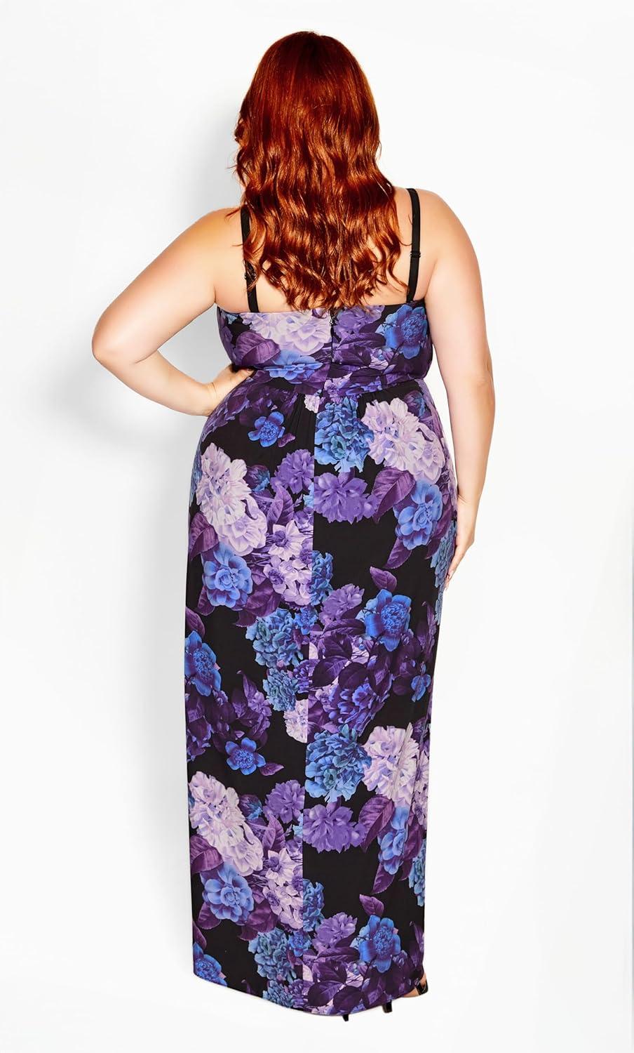 image:imageCity Chic Womens Plus Size Dress Hydrangea MaxiBlack