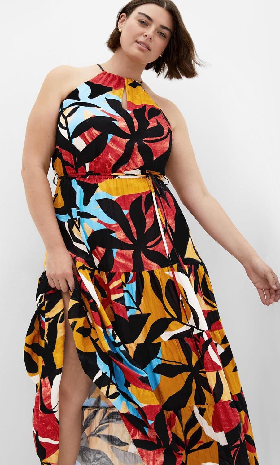 image:imageCity Chic Womens Plus Size Dress Island Getaway MaxiTropical Oasis