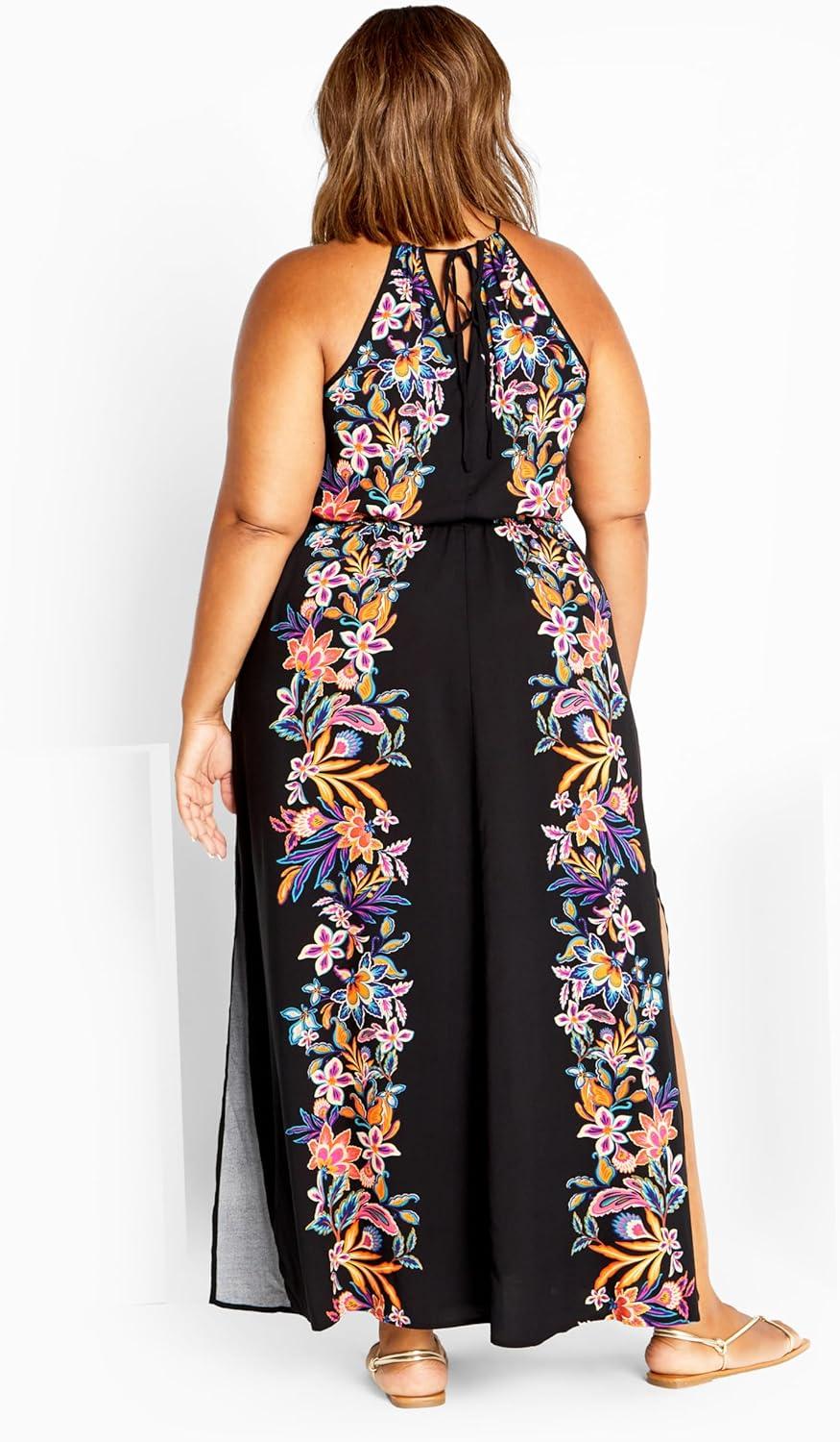 image:imageCity Chic Womens Plus Size Dress Island GirlBlack Tropics