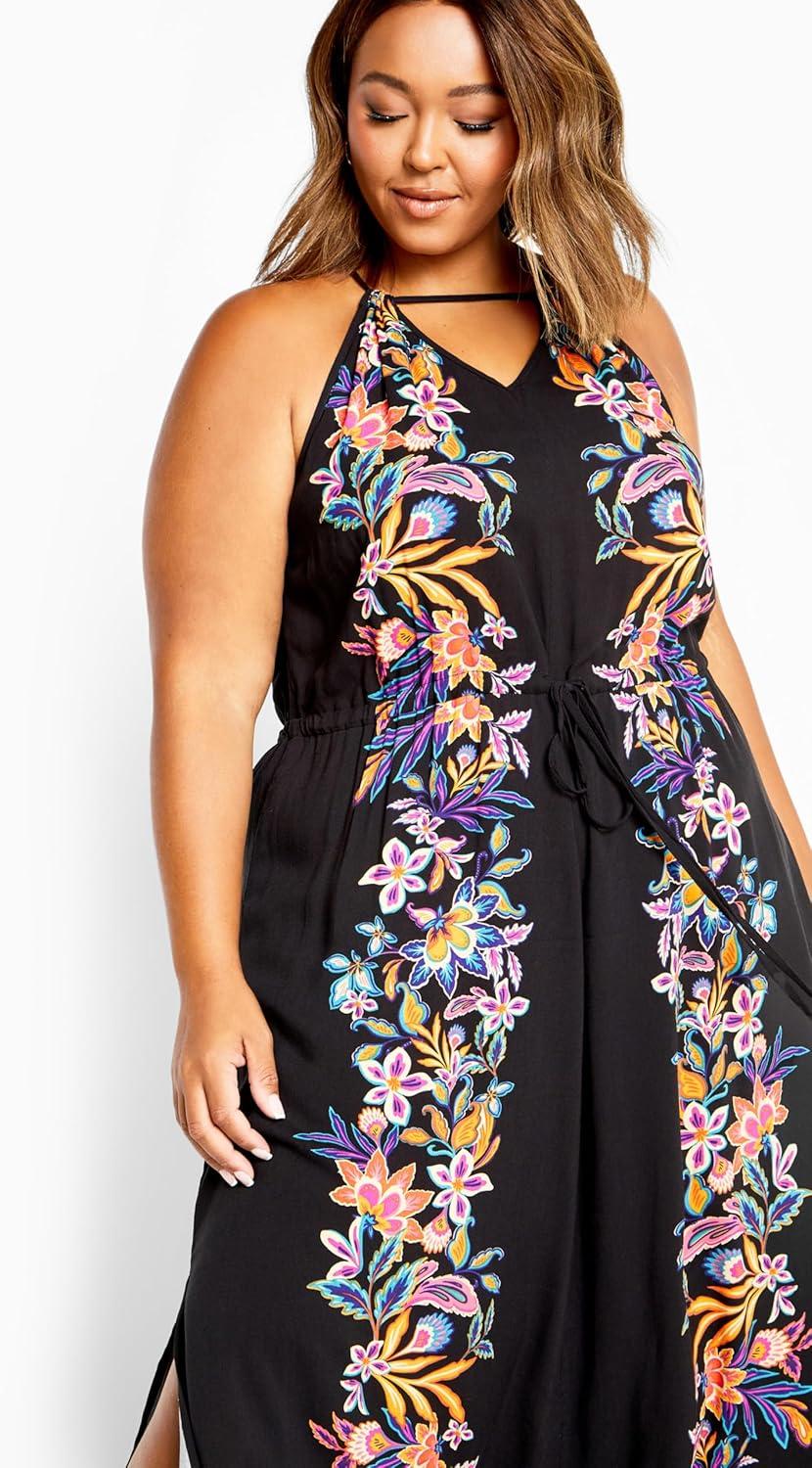 image:imageCity Chic Womens Plus Size Dress Island GirlBlack Tropics