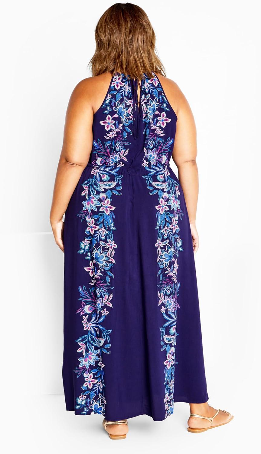 image:imageCity Chic Womens Plus Size Dress Island GirlBlue Tropics