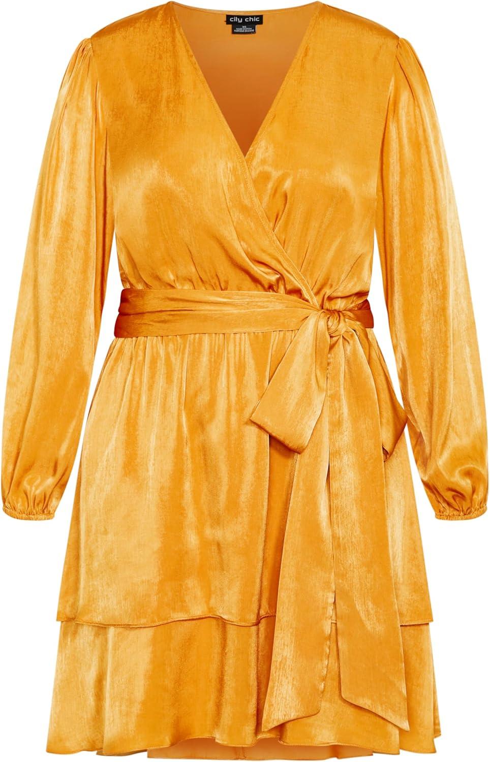 image:imageCity Chic Womens Plus Size Dress IvoryYellow Gold
