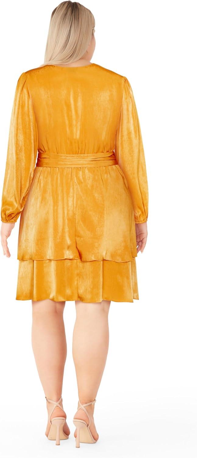 image:imageCity Chic Womens Plus Size Dress IvoryYellow Gold