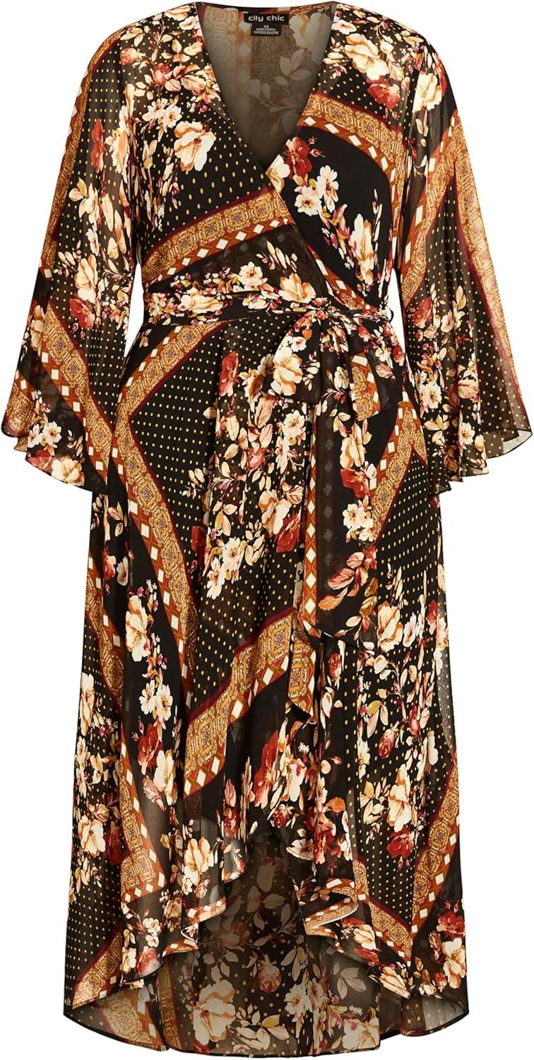 image:imageCity Chic Womens Plus Size Dress Martha MaxiFloral