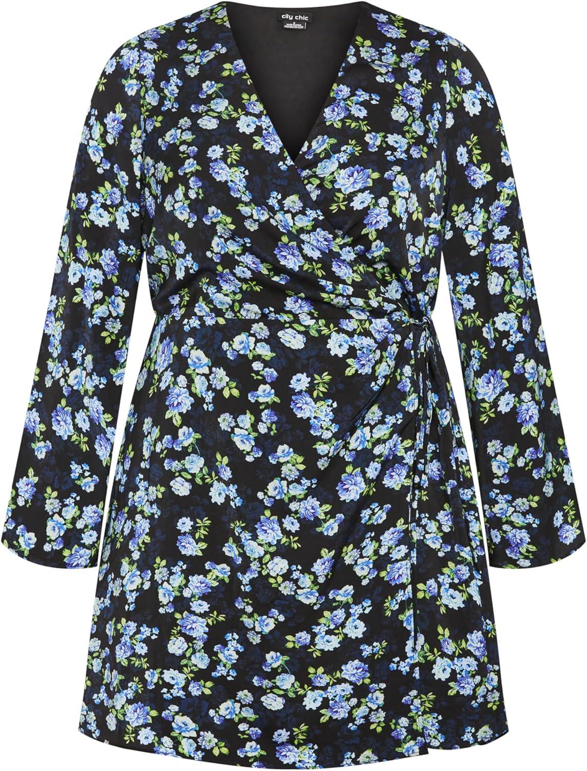 image:imageCity Chic Womens Plus Size Dress Rivka PrintBlue Print
