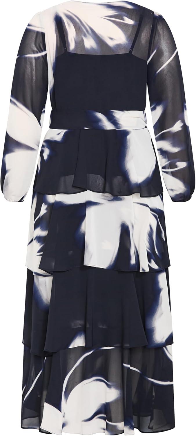 image:imageCity Chic Womens Plus Size Dress Selene Wrap MaxiBlurred Fl
