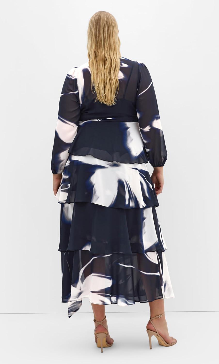 image:imageCity Chic Womens Plus Size Dress Selene Wrap MaxiBlurred Fl