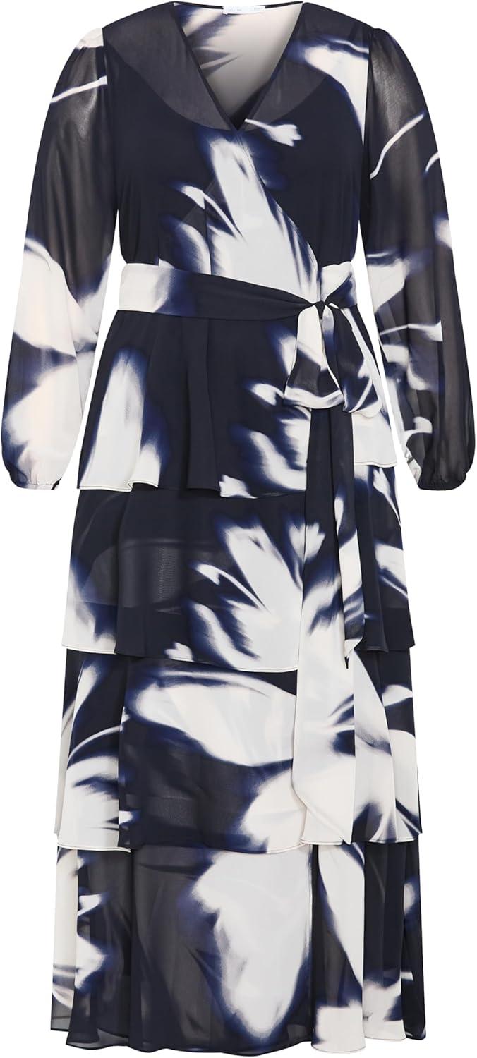 image:imageCity Chic Womens Plus Size Dress Selene Wrap MaxiBlurred Fl