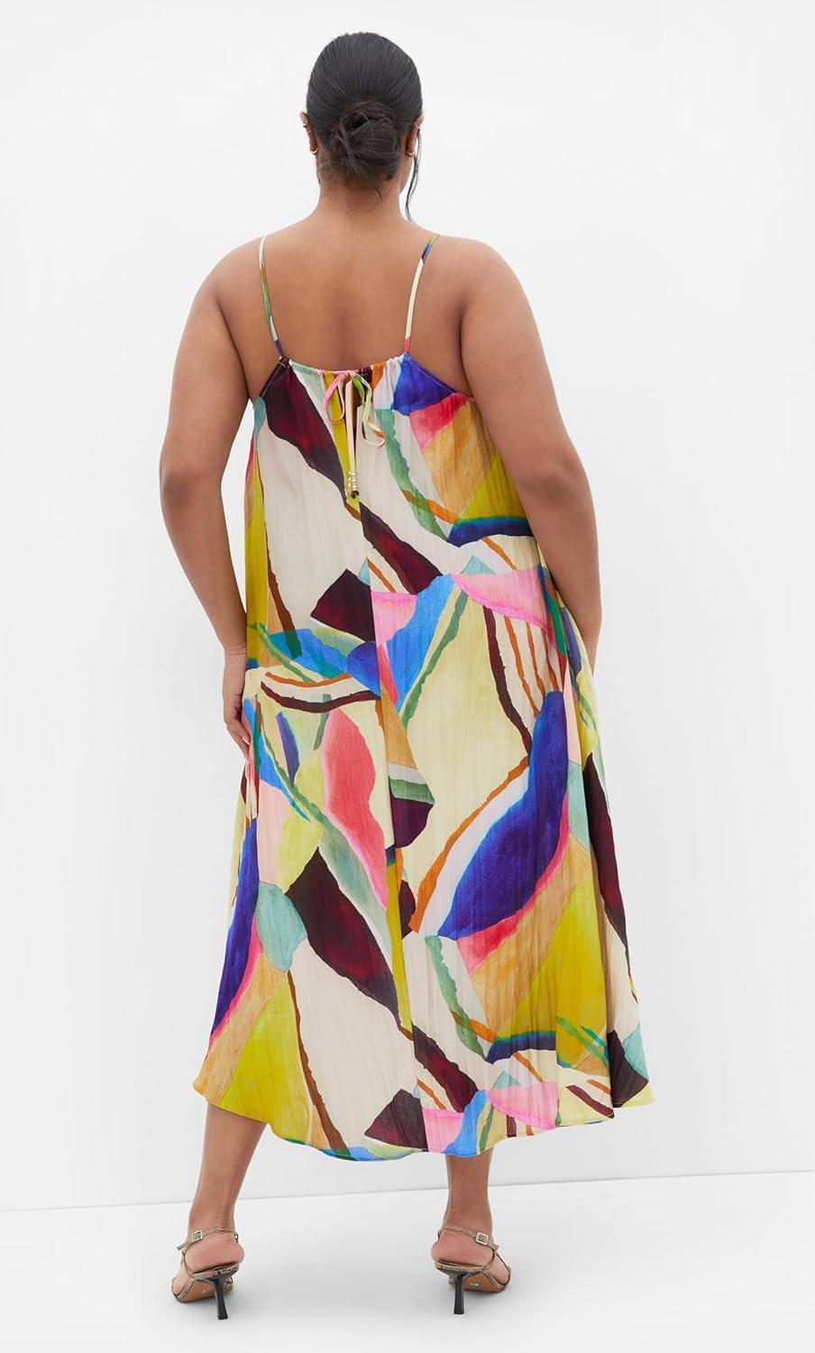 image:imageCity Chic Womens Plus Size Dress Summer Print Shift MaxiSummer Nights