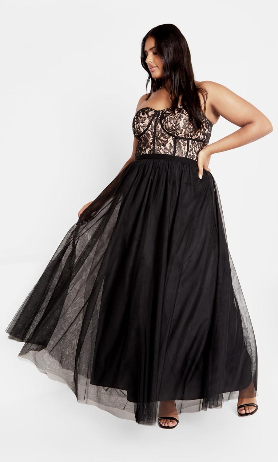 image:imageCity Chic Womens Plus Size Dress Sweet BeautyBlack