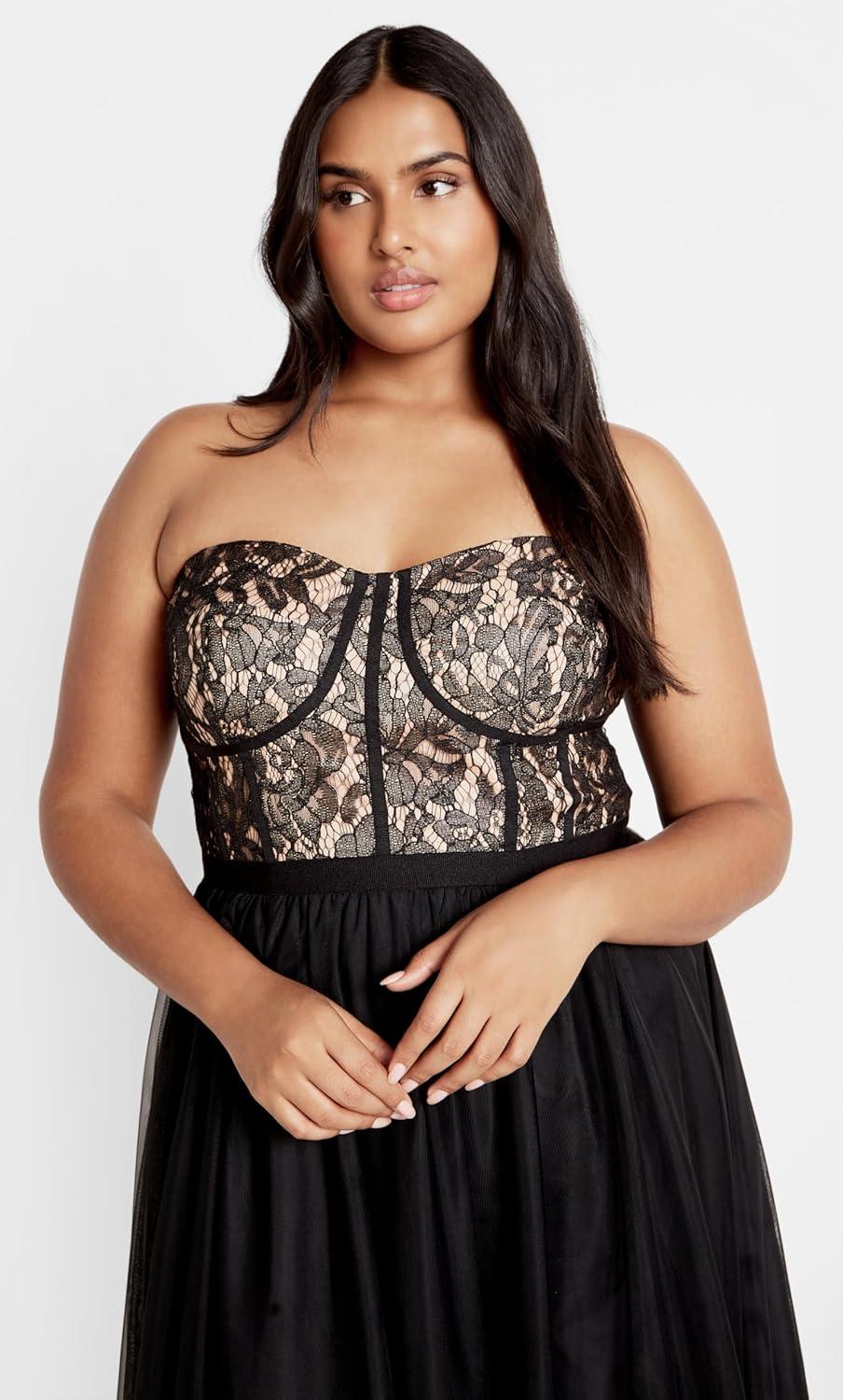 image:imageCity Chic Womens Plus Size Dress Sweet BeautyBlack