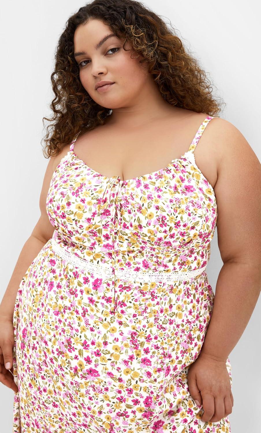 image:imageCity Chic Womens Plus Size Dress Sweet Floral MaxiSweet Pea