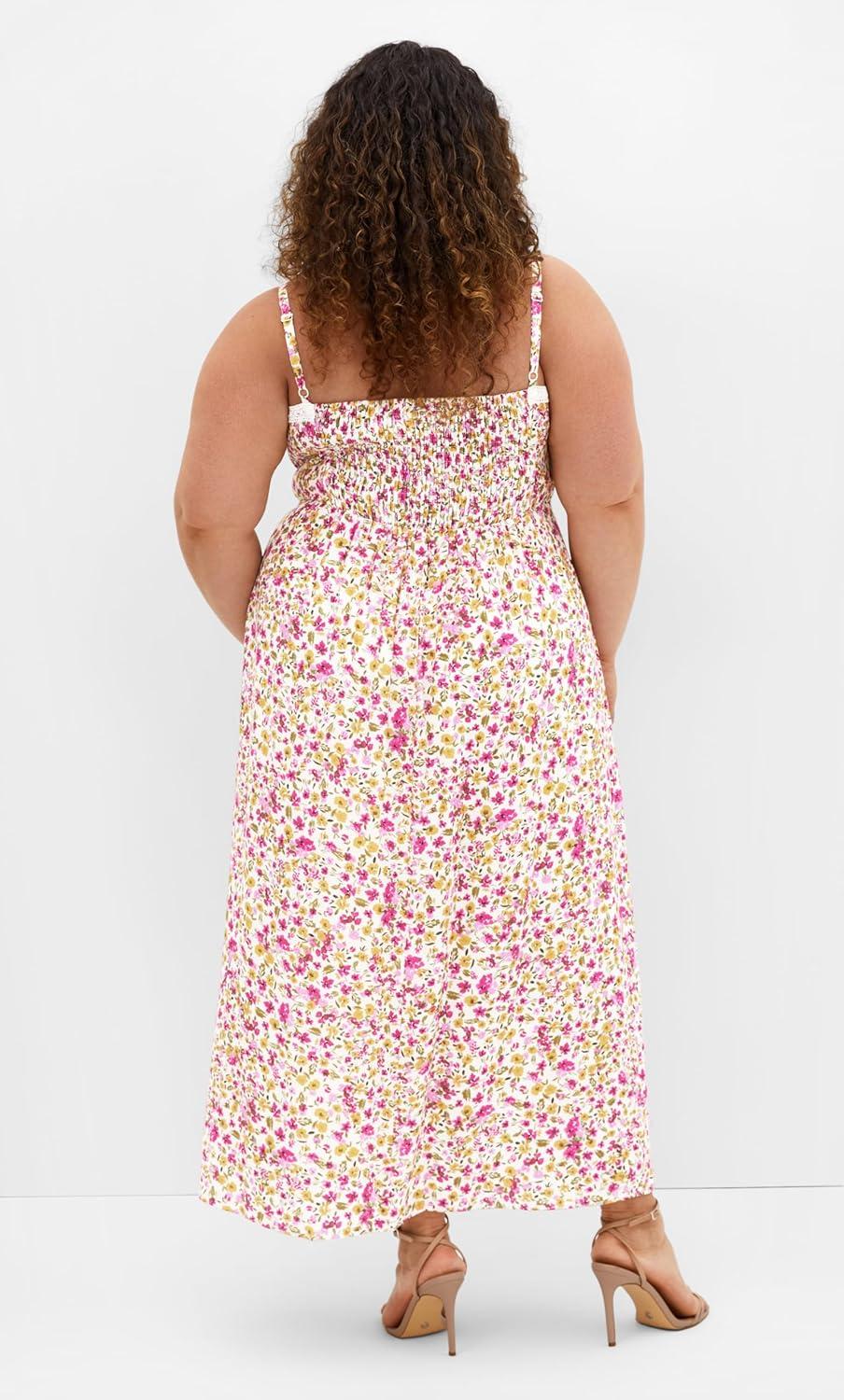 image:imageCity Chic Womens Plus Size Dress Sweet Floral MaxiSweet Pea
