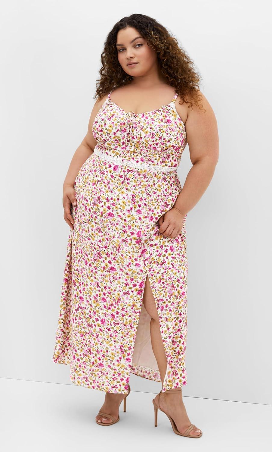 image:imageCity Chic Womens Plus Size Dress Sweet Floral MaxiSweet Pea