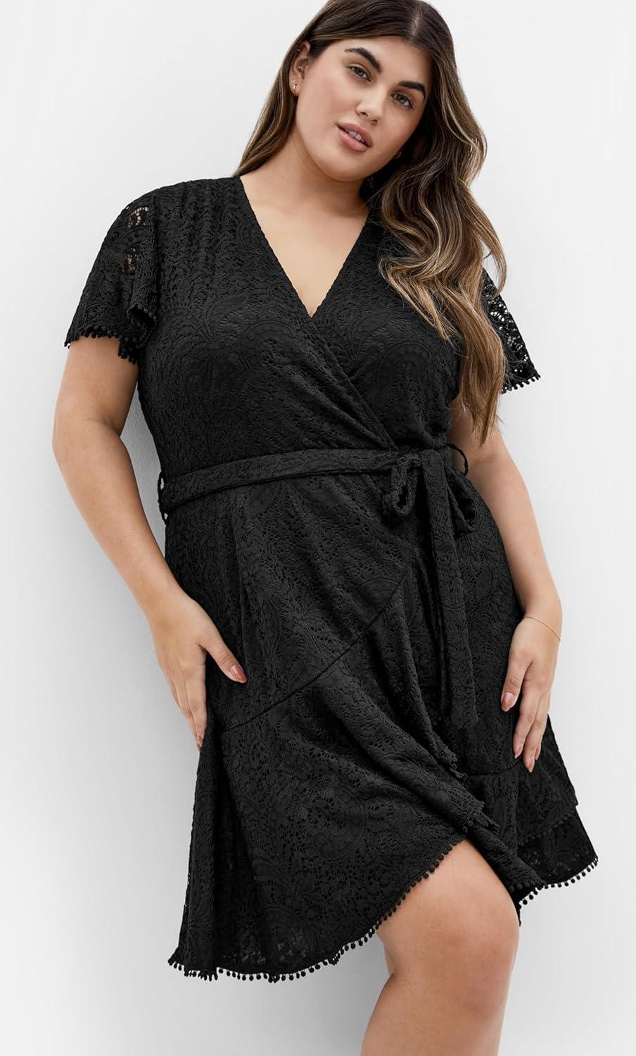 image:imageCity Chic Womens Plus Size Dress Sweet Lace MiniBlack