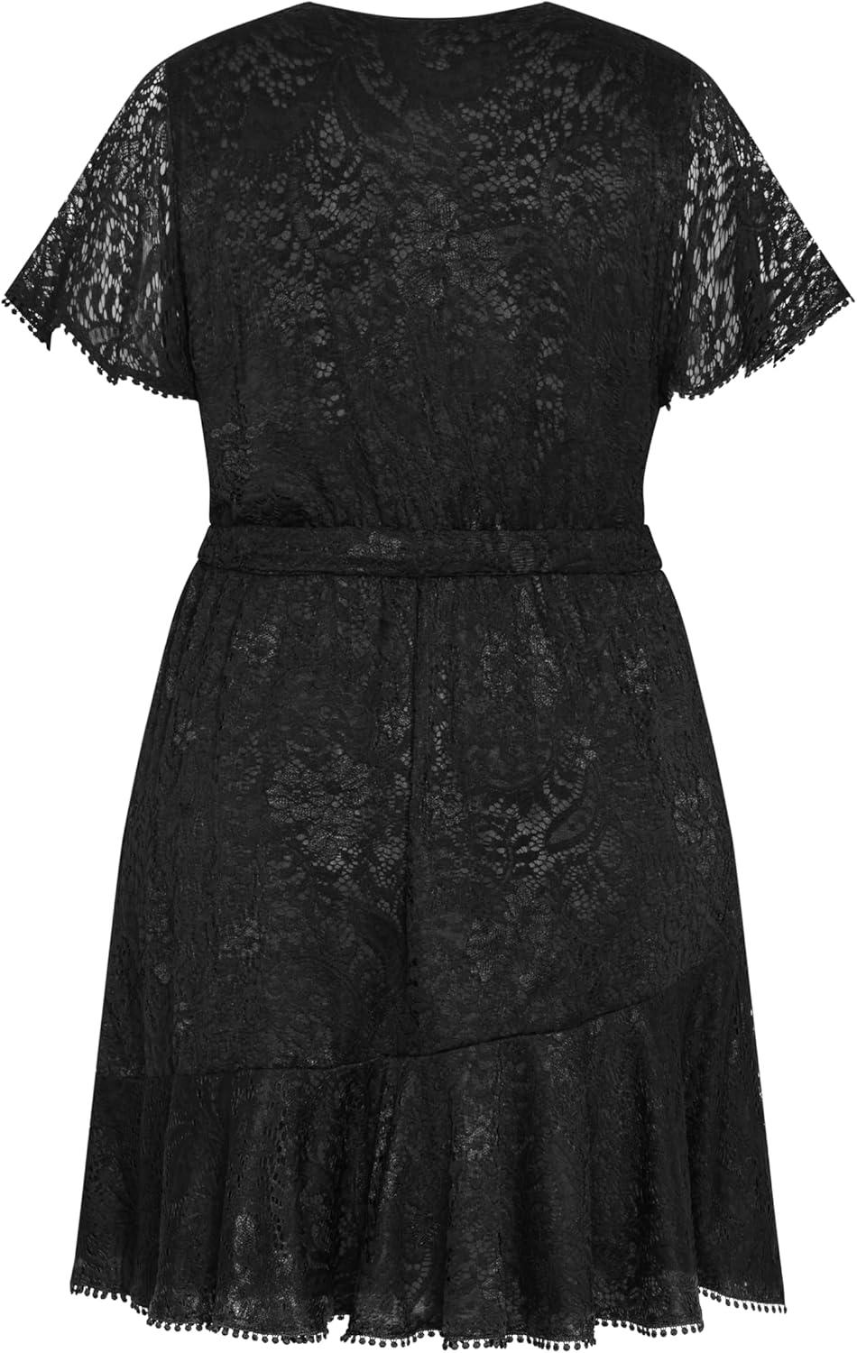 image:imageCity Chic Womens Plus Size Dress Sweet Lace MiniBlack