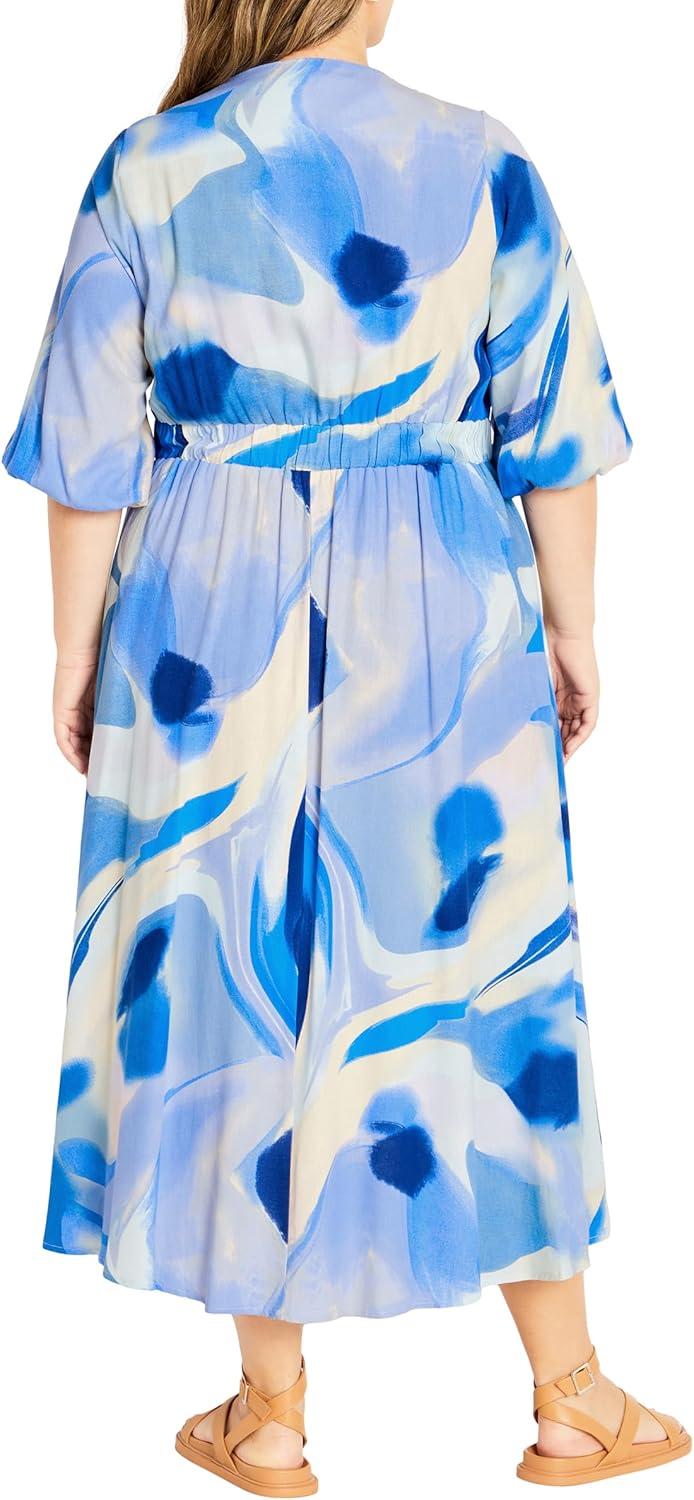 image:imageCity Chic Womens Plus Size Dress Swirl Tie PrintWhirlpool