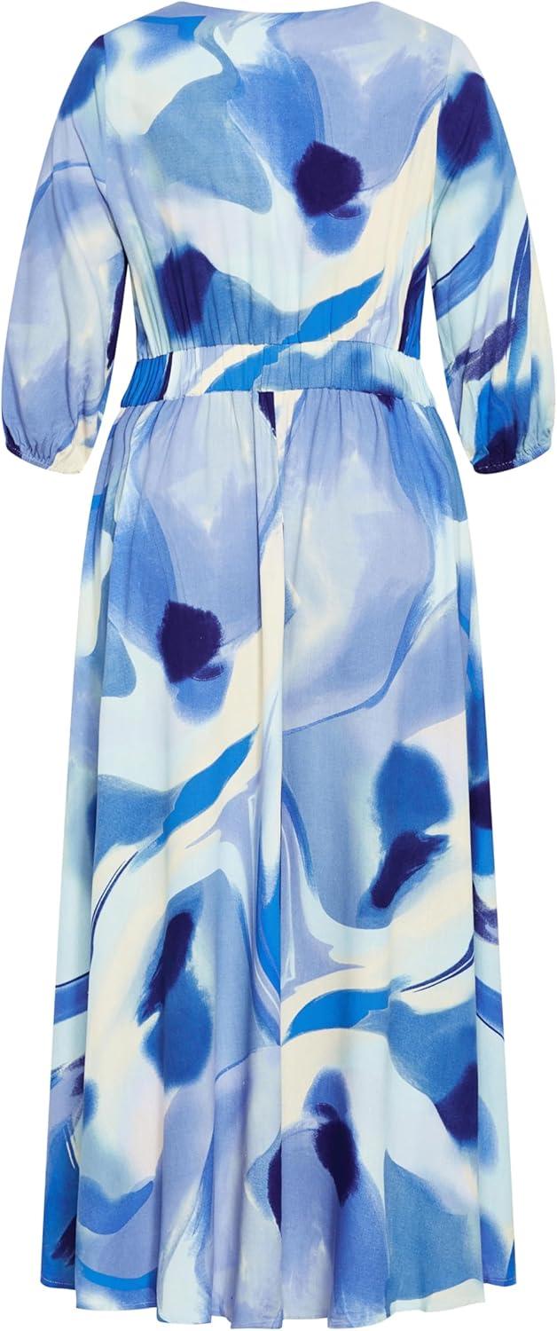 image:imageCity Chic Womens Plus Size Dress Swirl Tie PrintWhirlpool