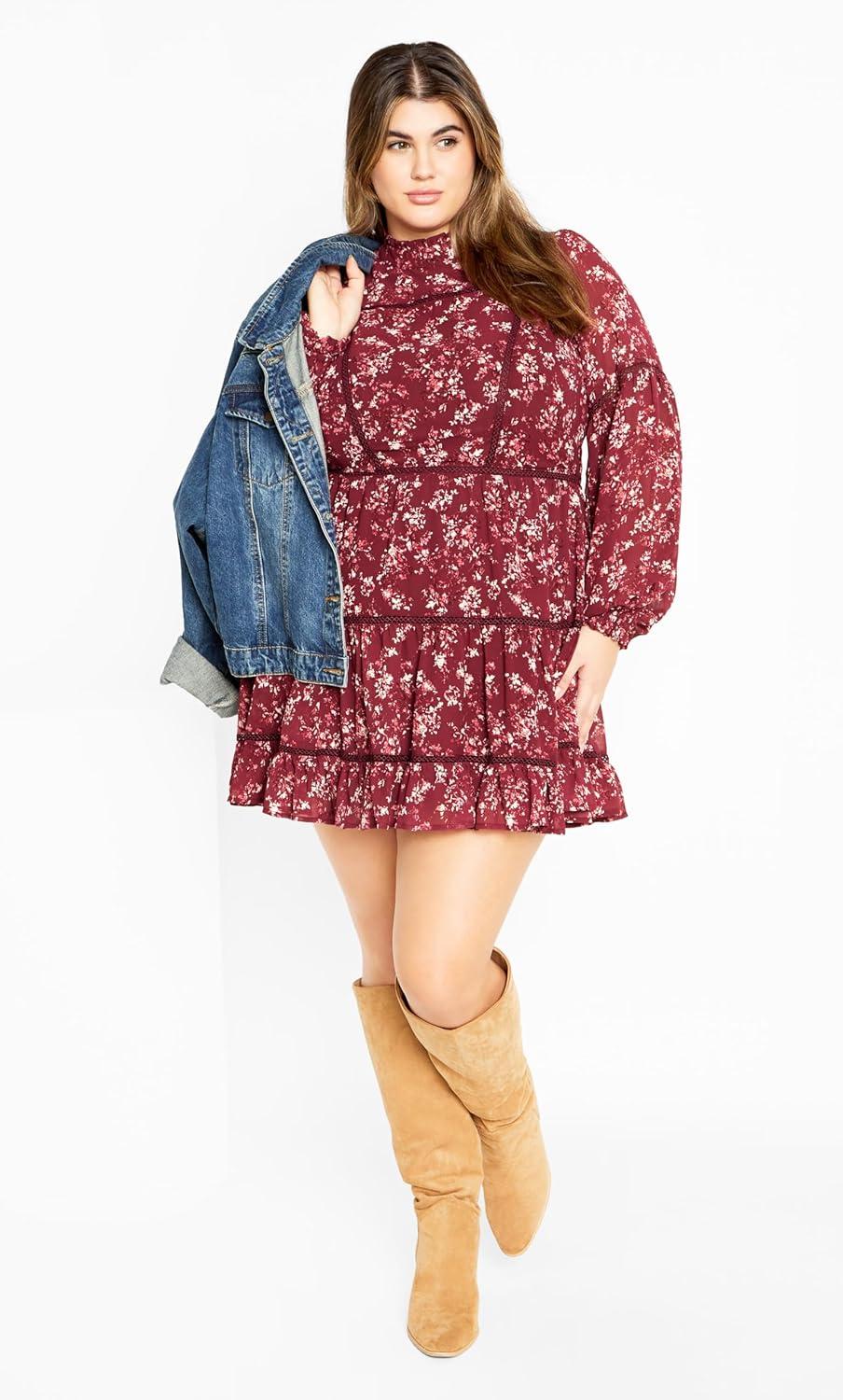 image:imageCity Chic Womens Plus Size Dress ElsieAdorn Floral