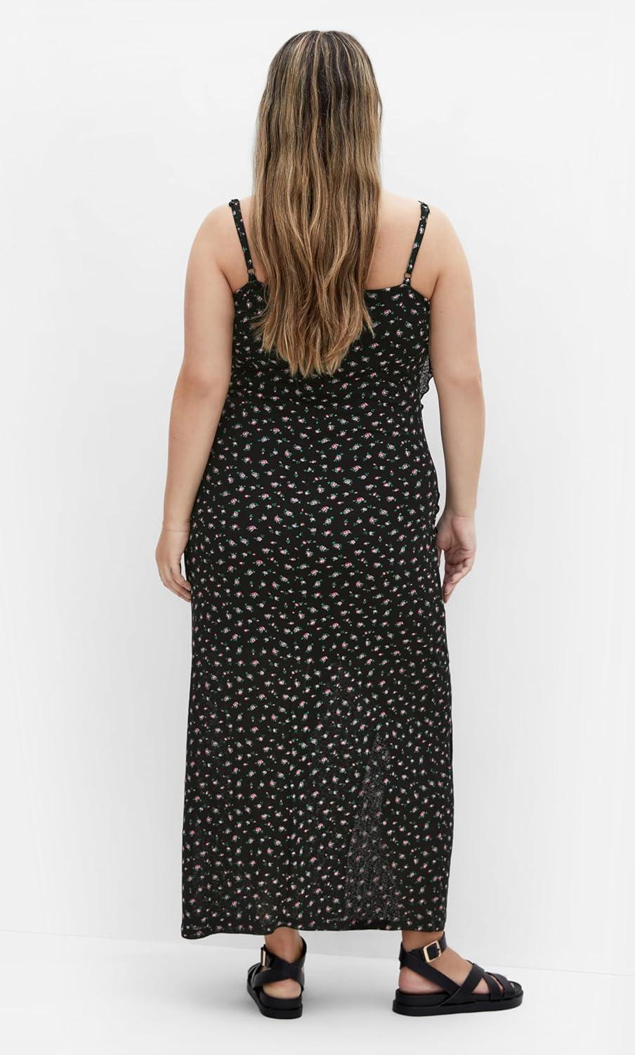 image:imageCity Chic Womens Plus Size DressShelby Print MaxiBlack Rosebud