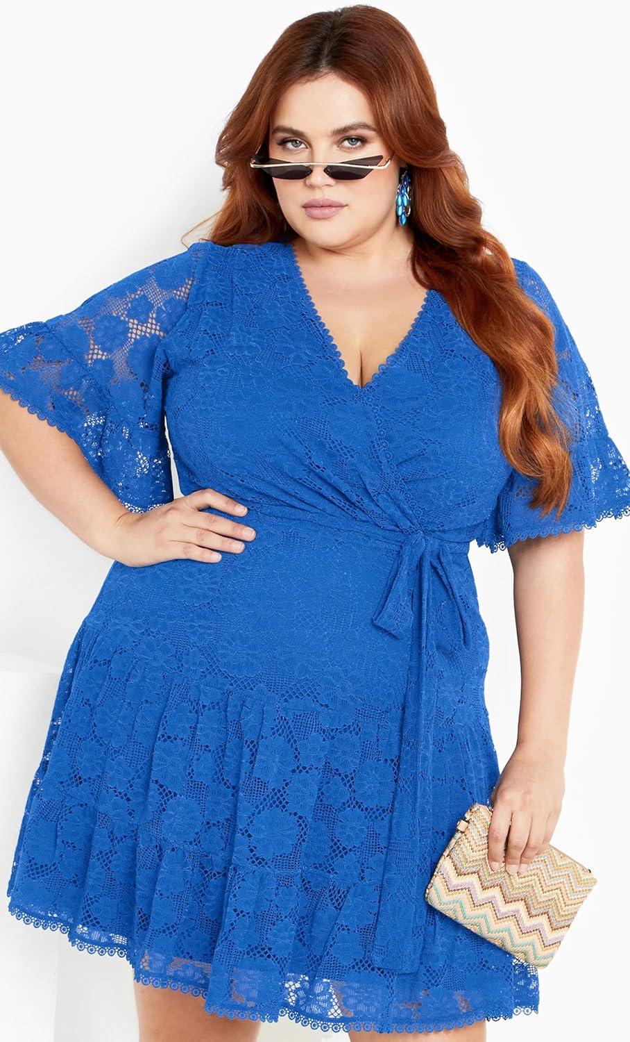 image:imageCity Chic Womens Plus Size Garden Kisses DressMonaco Blue