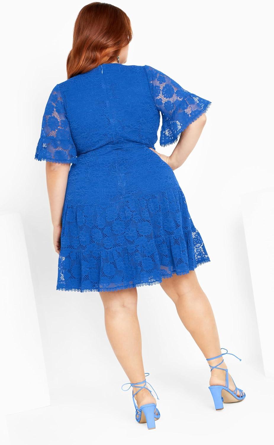 image:imageCity Chic Womens Plus Size Garden Kisses DressMonaco Blue