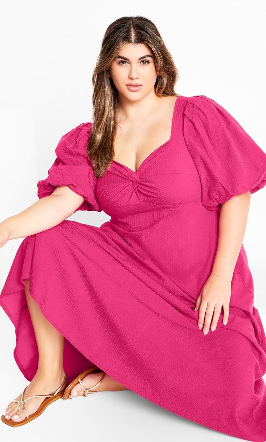 image:imageCity Chic Womens Plus Size Hermione DressPink
