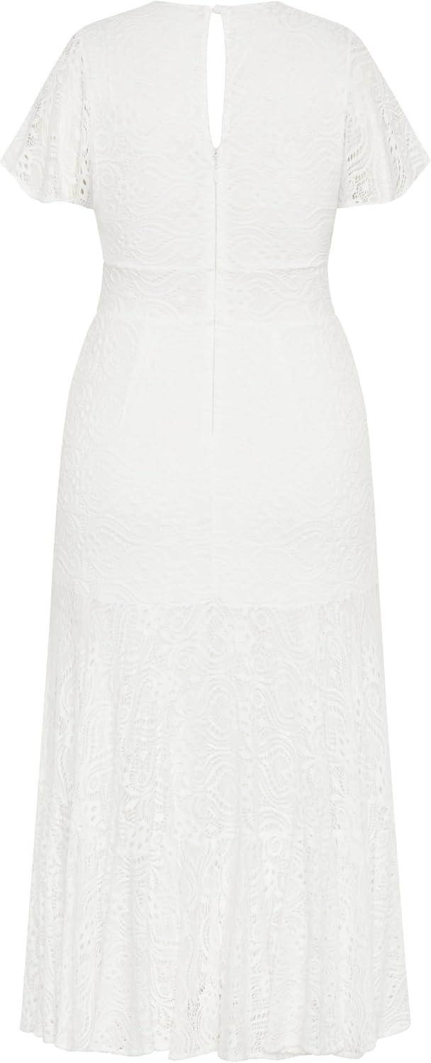 image:imageCity Chic Womens Plus Size Lace Dress ChristaIvory