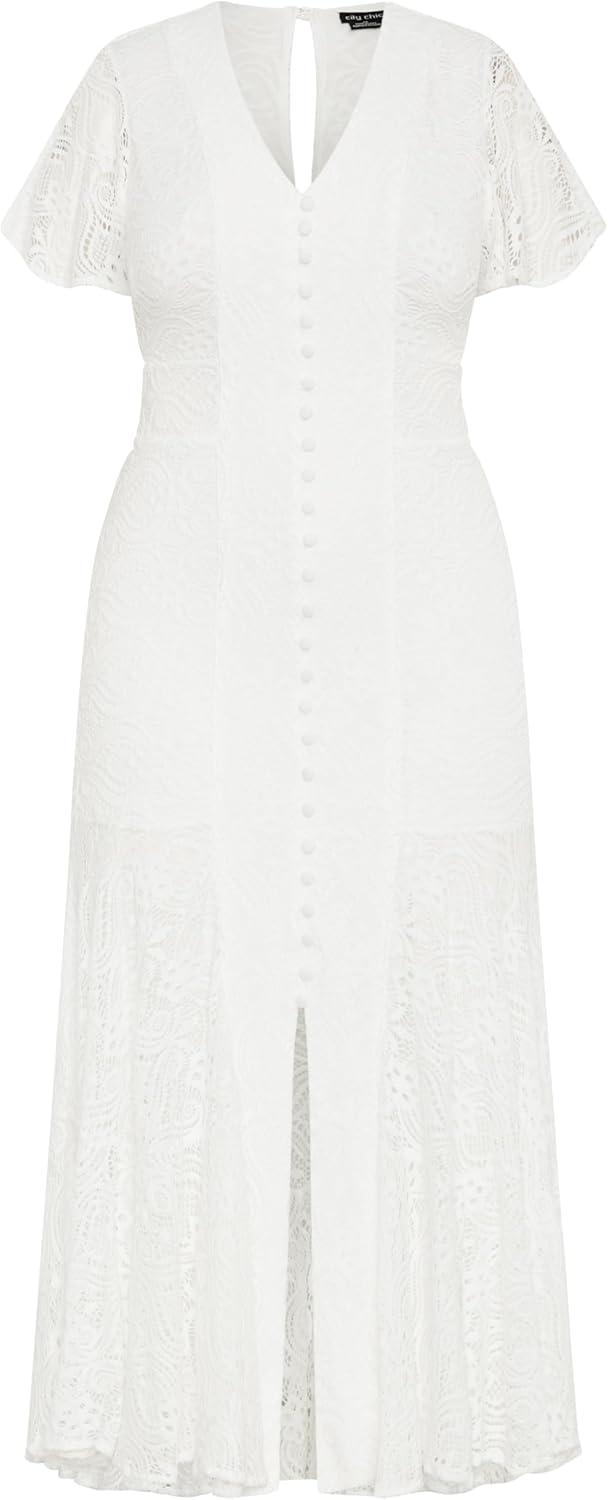 image:imageCity Chic Womens Plus Size Lace Dress ChristaIvory