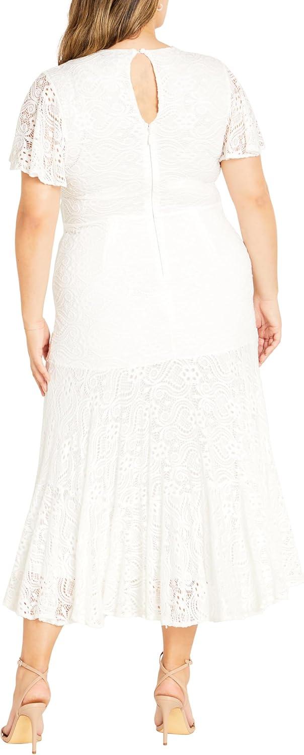 image:imageCity Chic Womens Plus Size Lace Dress ChristaIvory