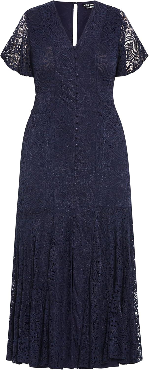 image:imageCity Chic Womens Plus Size Lace Dress ChristaNavy
