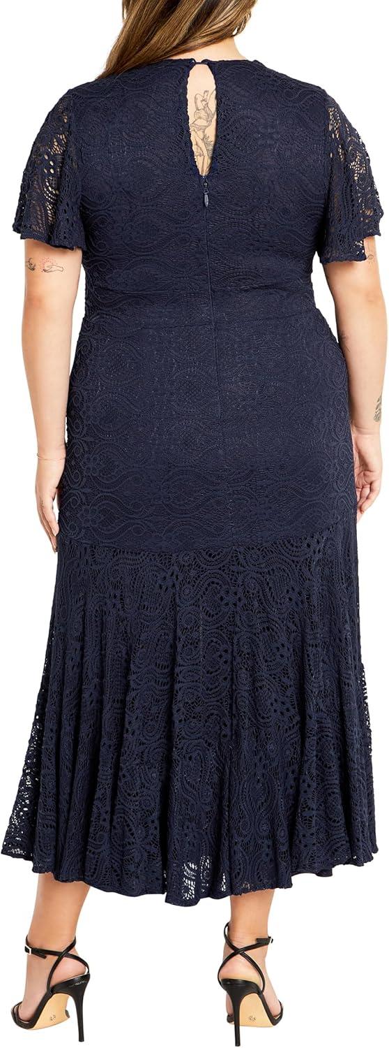 image:imageCity Chic Womens Plus Size Lace Dress ChristaNavy