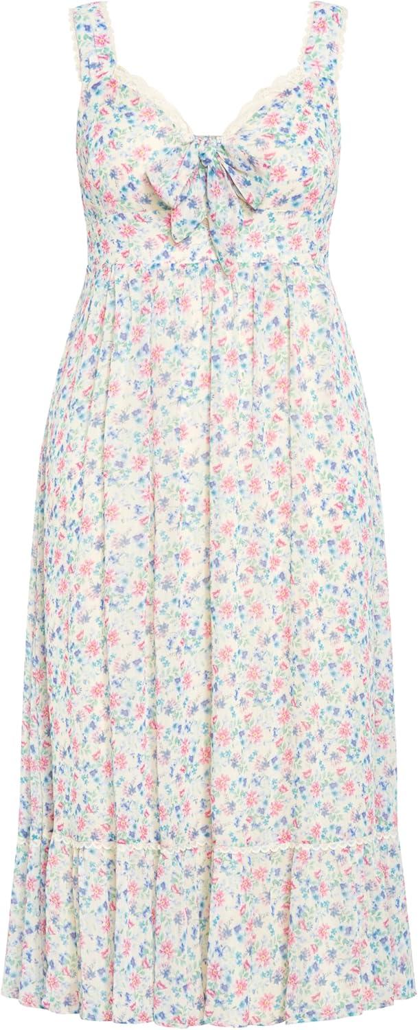 image:imageCity Chic Womens Plus Size Lidia Print DressDelicate Ditsy