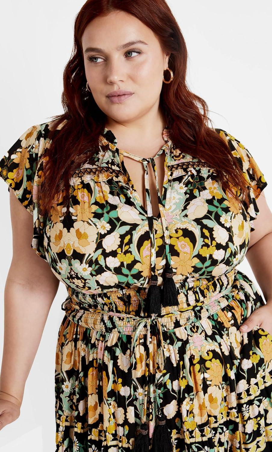 image:imageCity Chic Womens Plus Size Lilah DressBlk Free Spirit