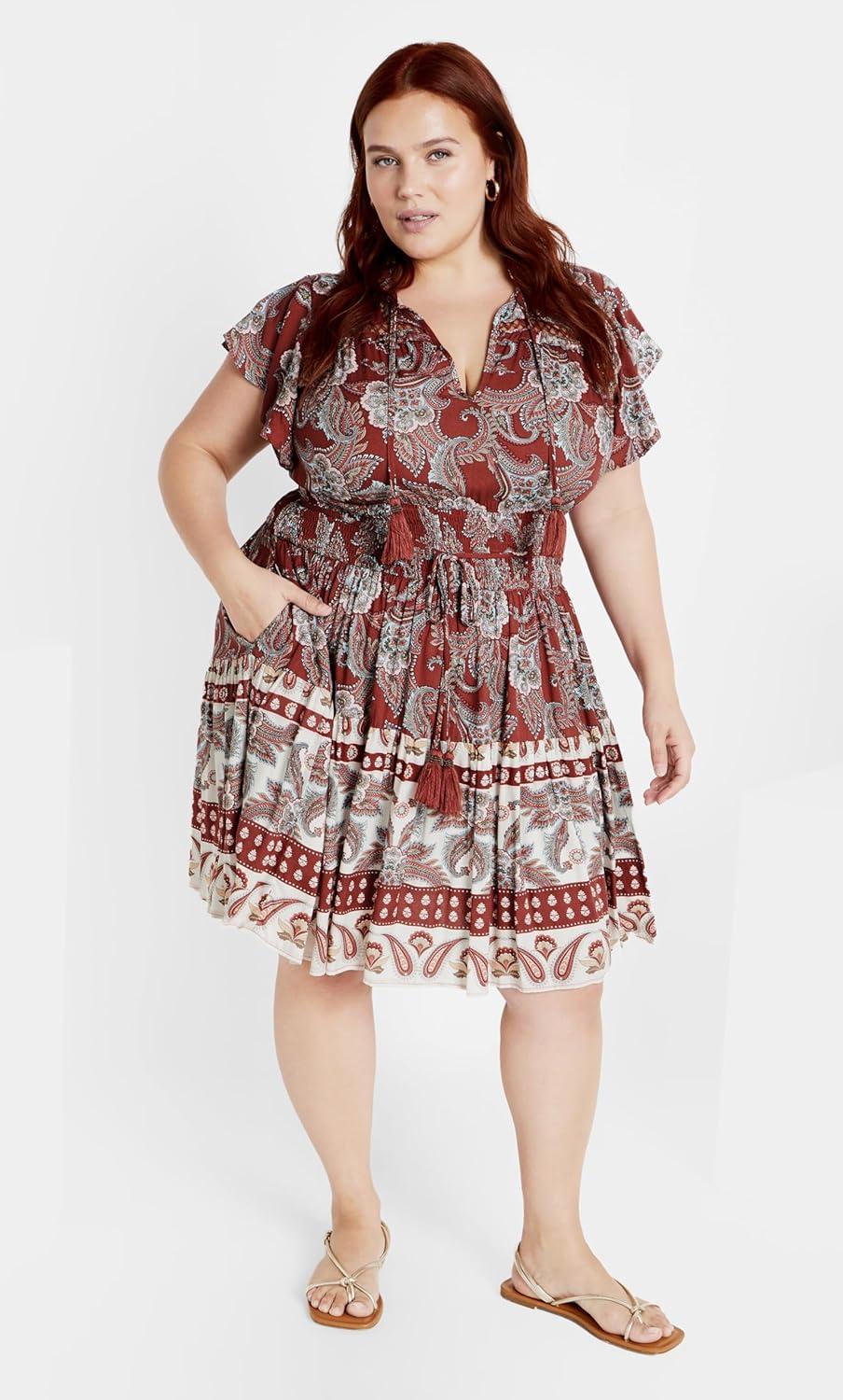 image:imageCity Chic Womens Plus Size Lilah DressPaisley Love