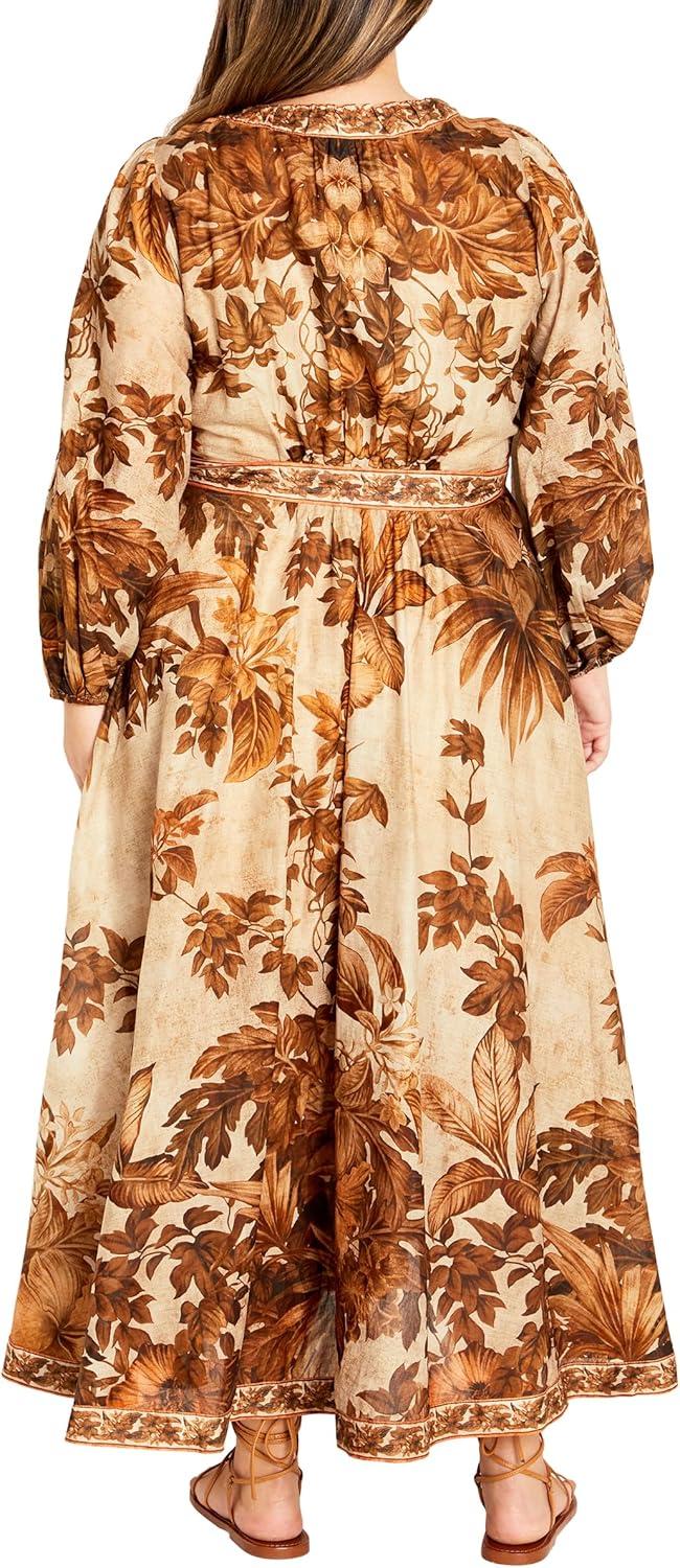 image:imageCity Chic Womens Plus Size Maddie Wrap Maxi DressSwept Away