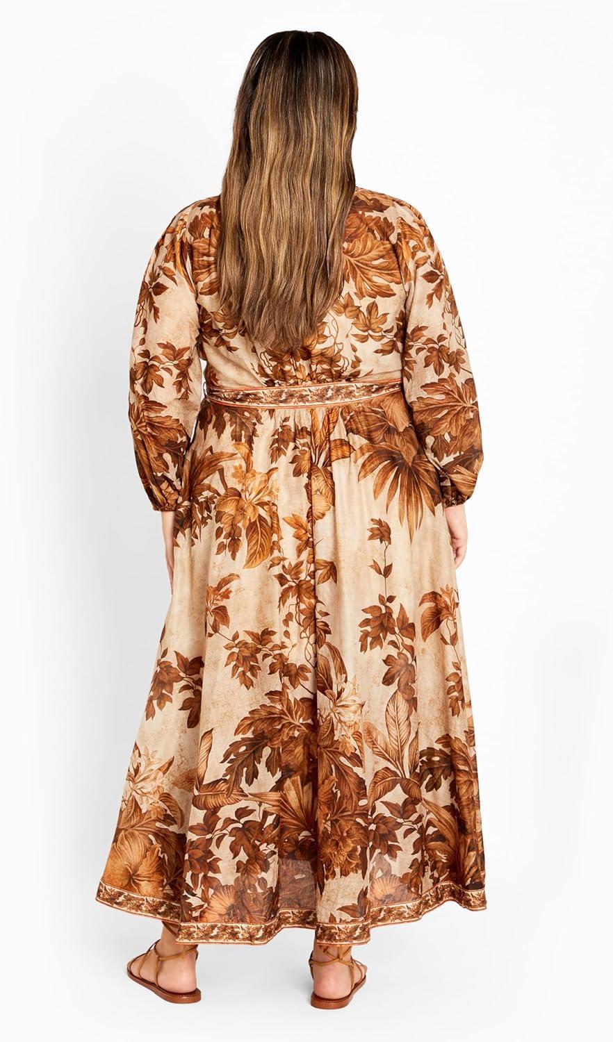 image:imageCity Chic Womens Plus Size Maddie Wrap Maxi DressSwept Away