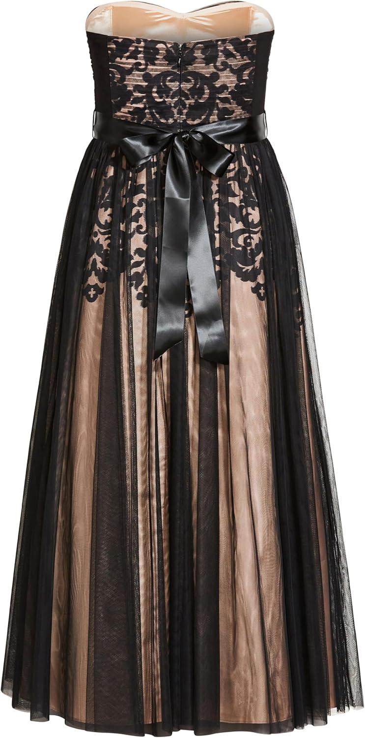 image:imageCity Chic Womens Plus Size Maxi Cocktail Dress Embroidered TulleBlack