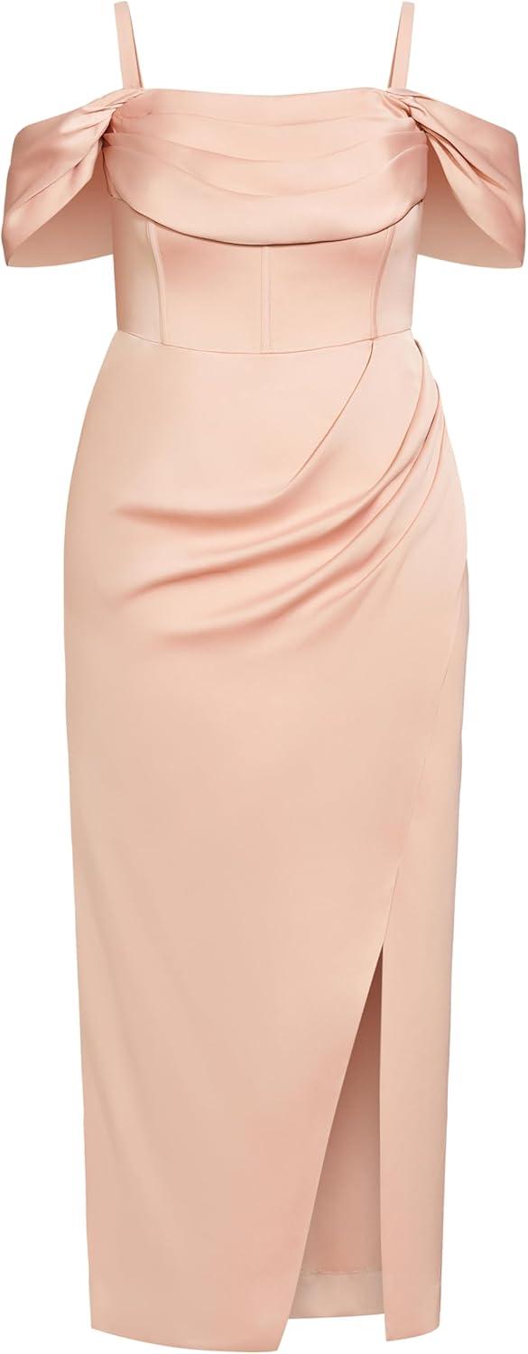 image:imageCity Chic Womens Plus Size Maxi Cocktail Dress Forbidden LoveBallet Pink