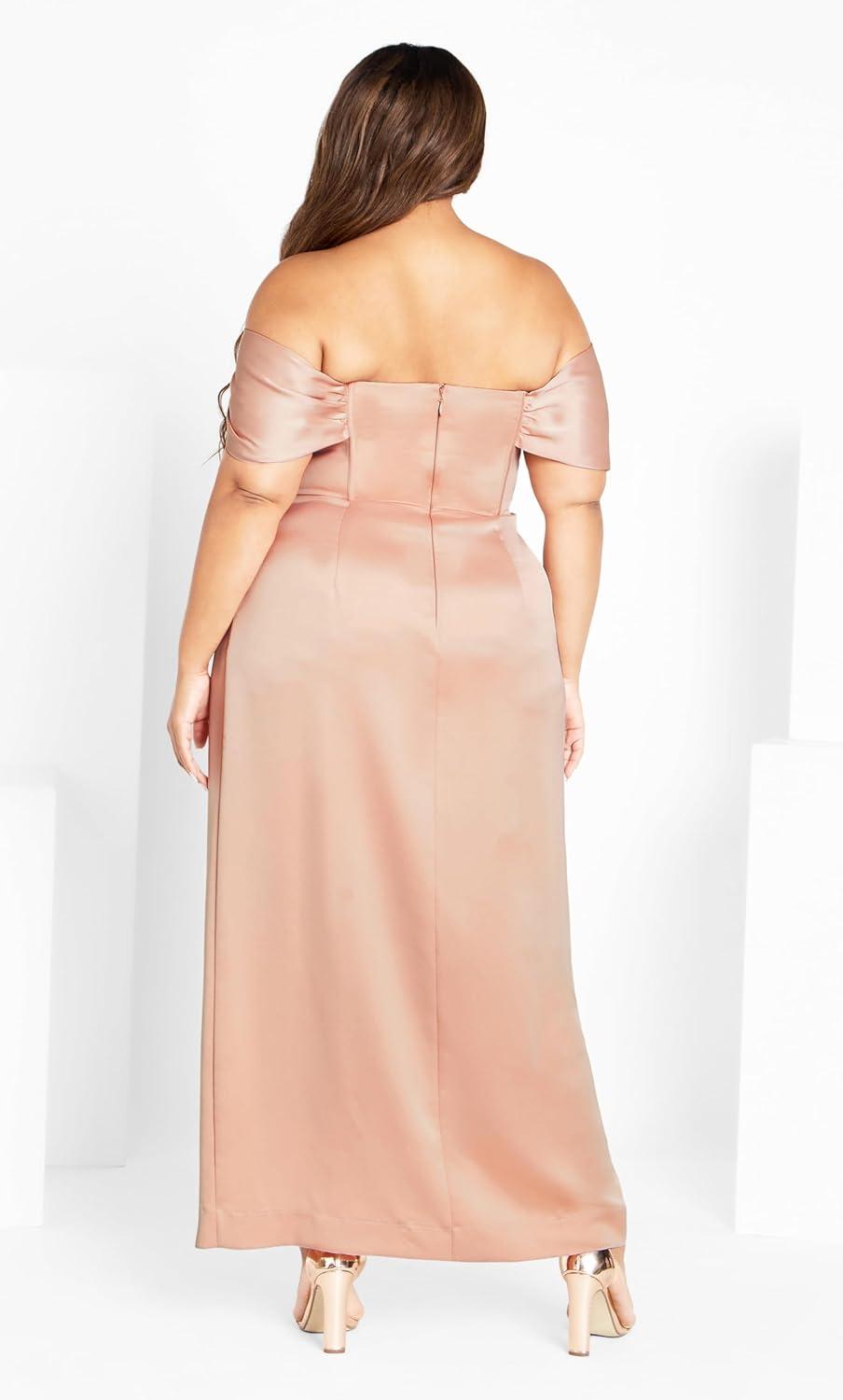 image:imageCity Chic Womens Plus Size Maxi Cocktail Dress Forbidden LoveBallet Pink