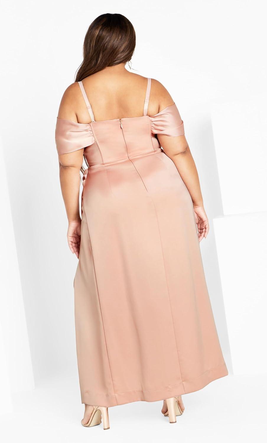 image:imageCity Chic Womens Plus Size Maxi Cocktail Dress Forbidden LoveBallet Pink