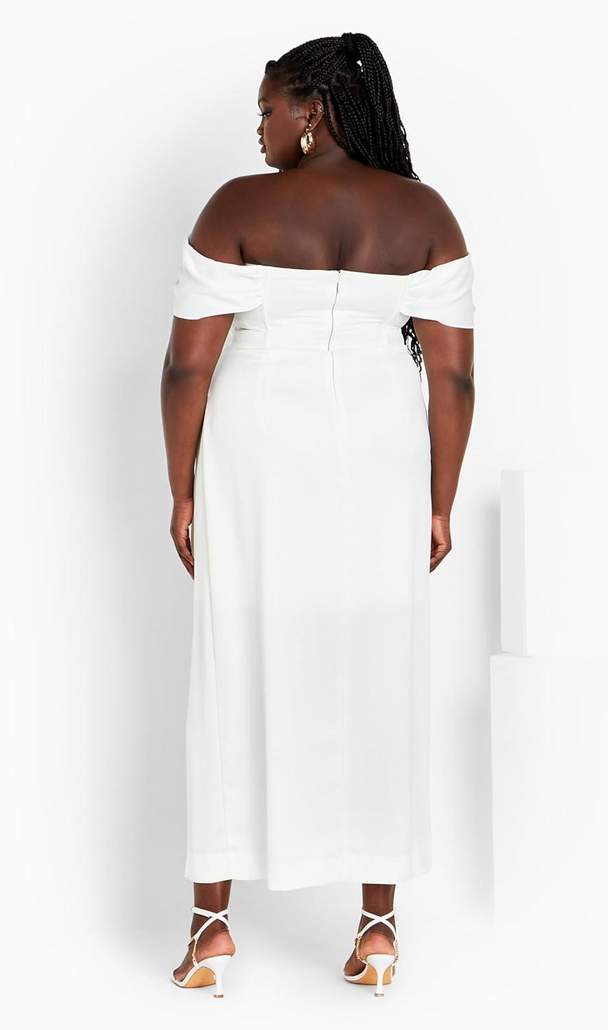 image:imageCity Chic Womens Plus Size Maxi Cocktail Dress Forbidden LoveIvory
