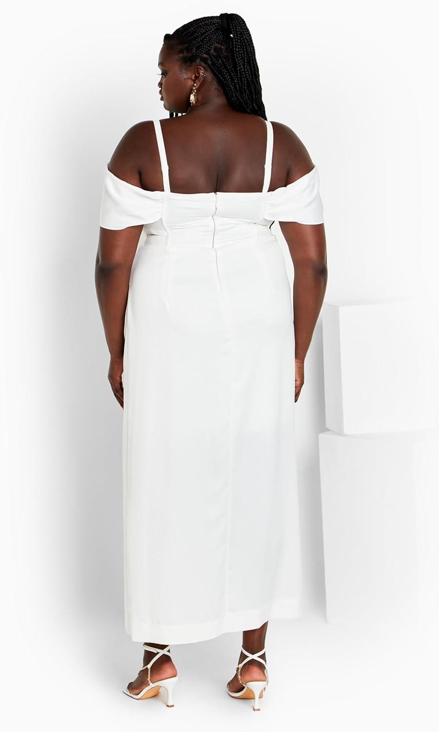 image:imageCity Chic Womens Plus Size Maxi Cocktail Dress Forbidden LoveIvory