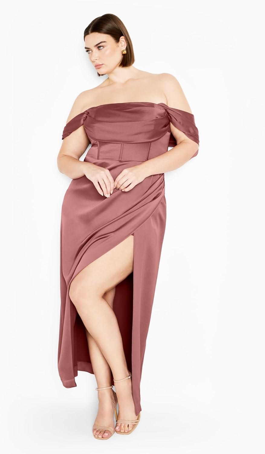 image:imageCity Chic Womens Plus Size Maxi Cocktail Dress Forbidden LoveRose