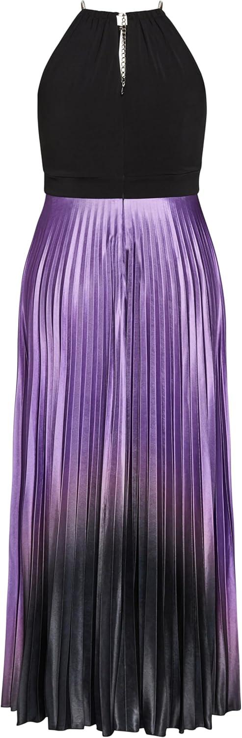 image:imageCity Chic Womens Plus Size Maxi Cocktail Dress Pleated OmbrePetunia