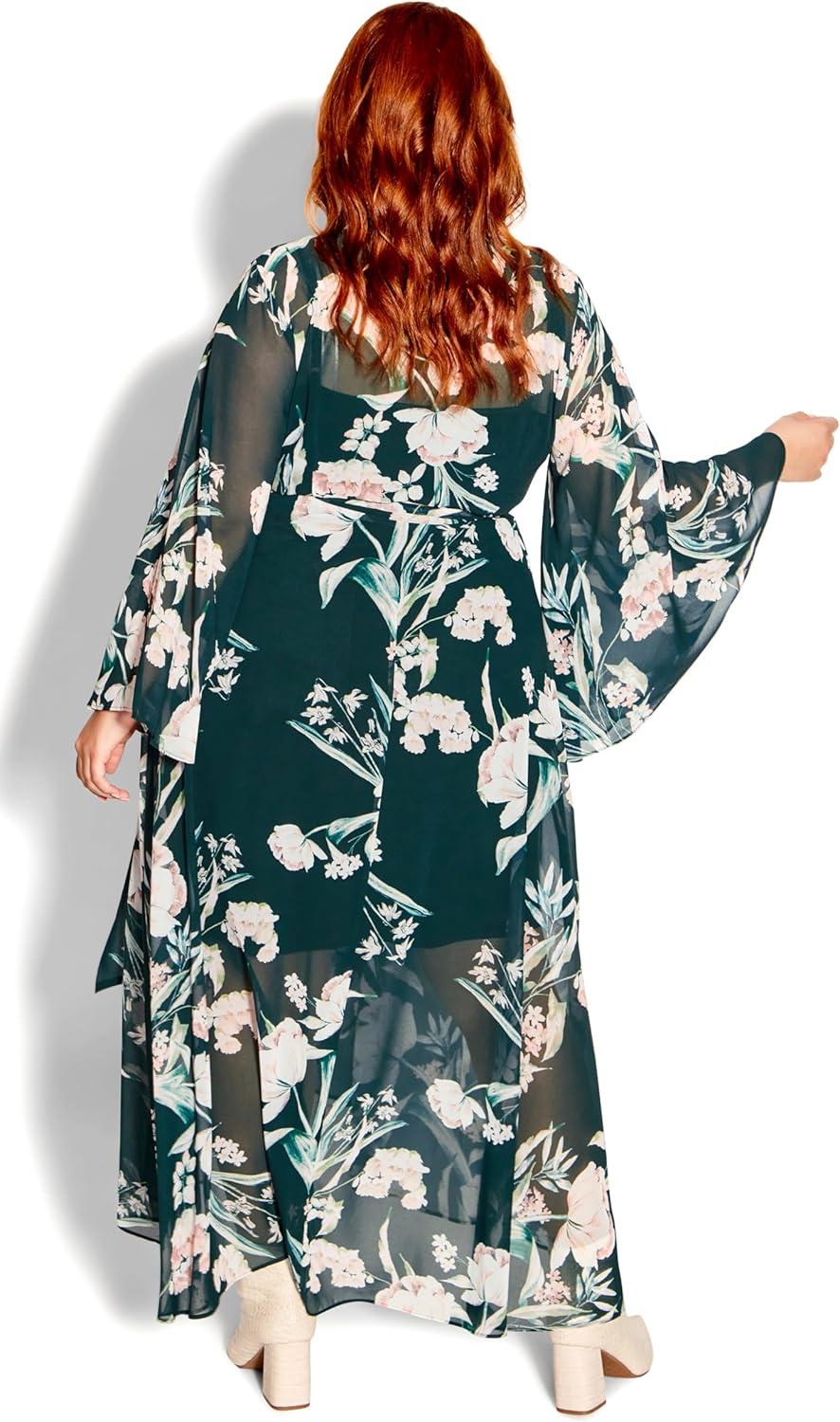 image:imageCity Chic Womens Plus Size Maxi Dress Fleetwood PrintFresh Fields