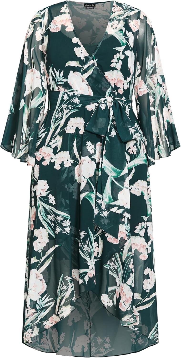 image:imageCity Chic Womens Plus Size Maxi Dress Fleetwood PrintFresh Fields