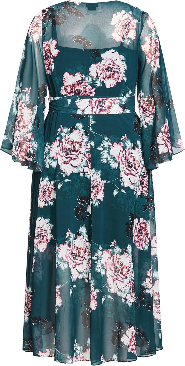 image:imageCity Chic Womens Plus Size Maxi Dress Fleetwood PrintJade Blossom